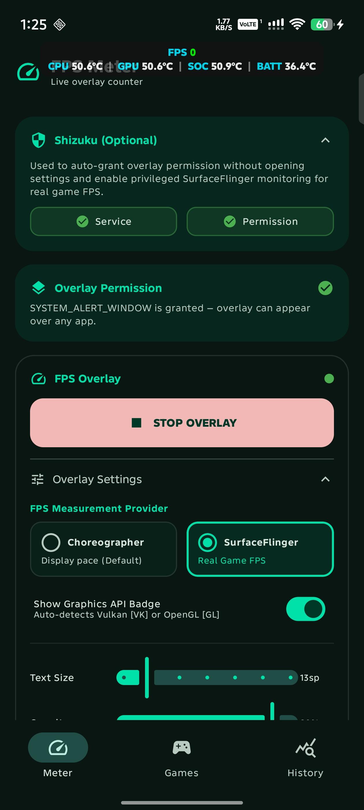 Screenshot of FPS Meter