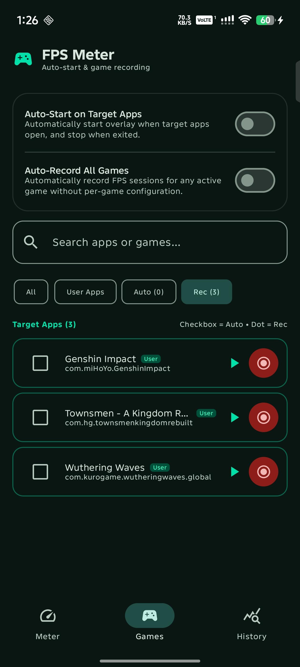 Screenshot of FPS Meter