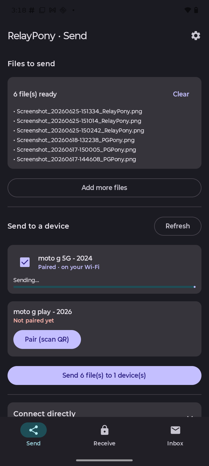Screenshot of RelayPony