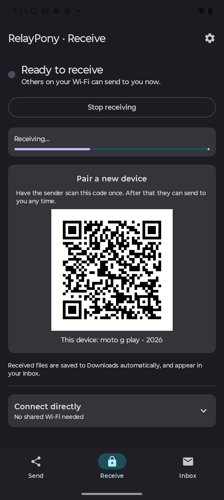 Screenshot of RelayPony
