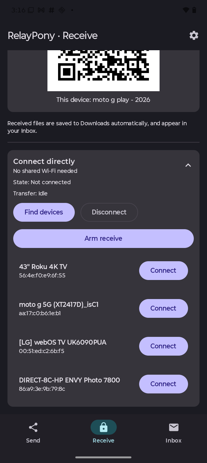Screenshot of RelayPony