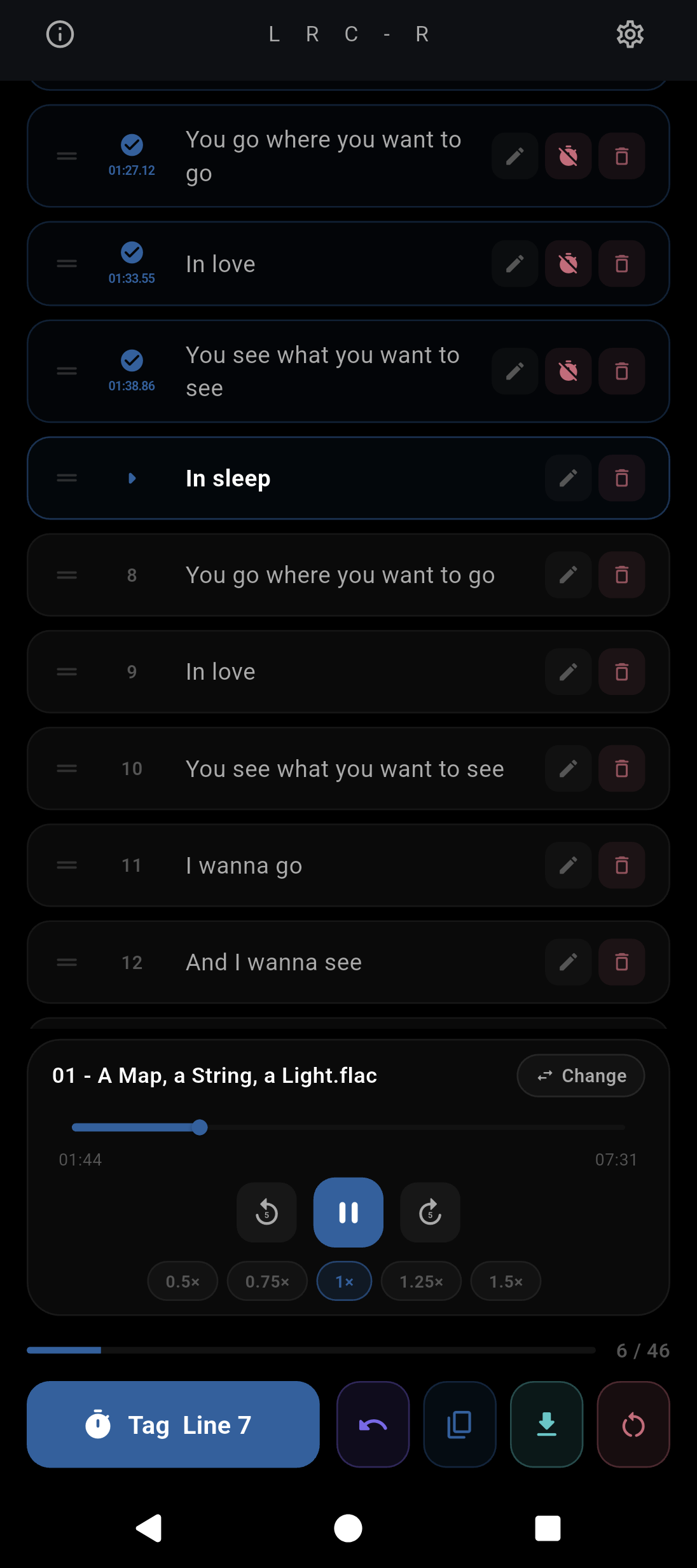 Screenshot of Lrc-R
