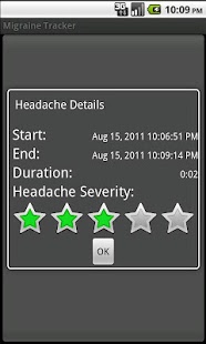 Screenshot of Migraine Tracker
