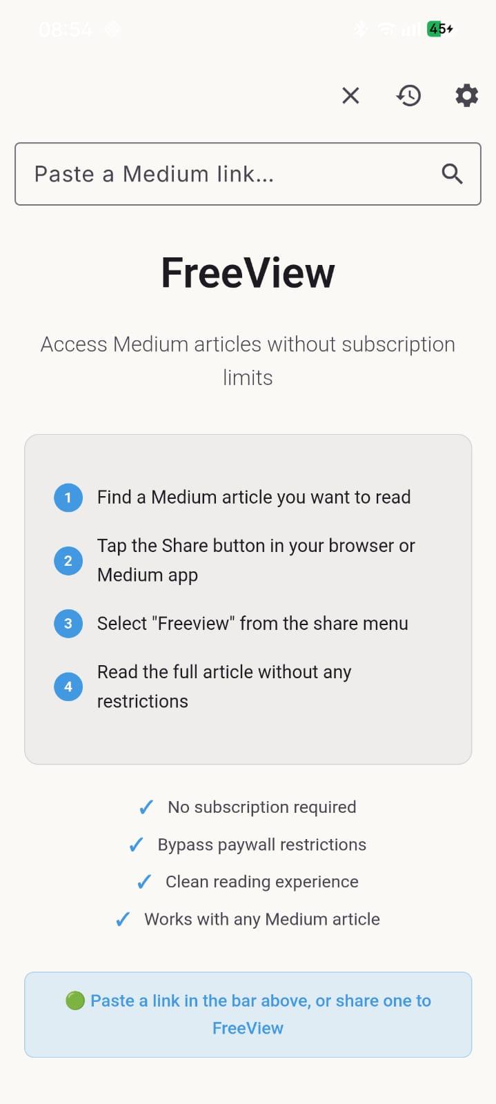 Screenshot of FreeView