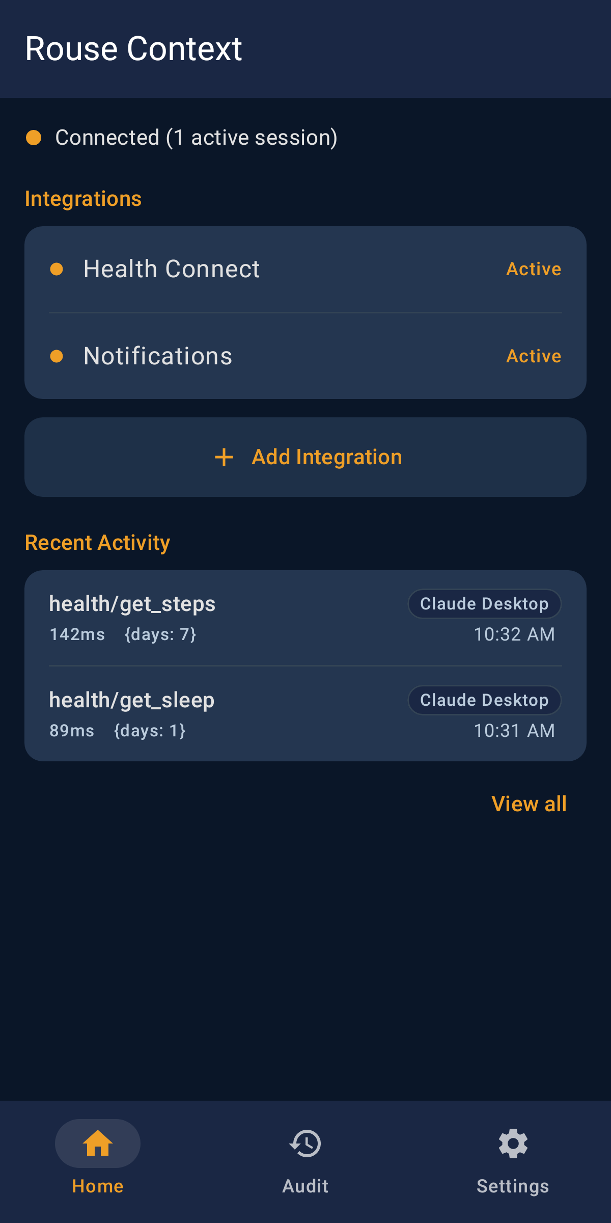 Screenshot of Rouse Context