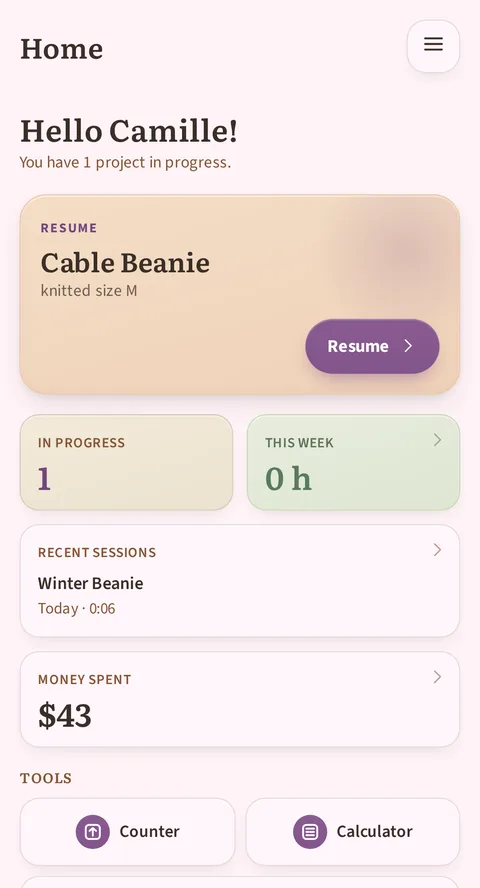 Screenshot of Rowtine