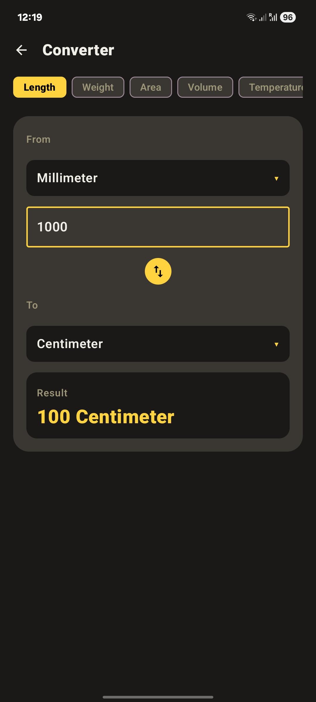 Screenshot of Numio Calculator