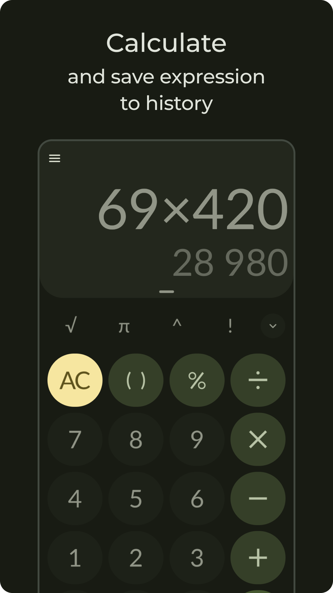 Screenshot of Unitto — calculator and unit converter