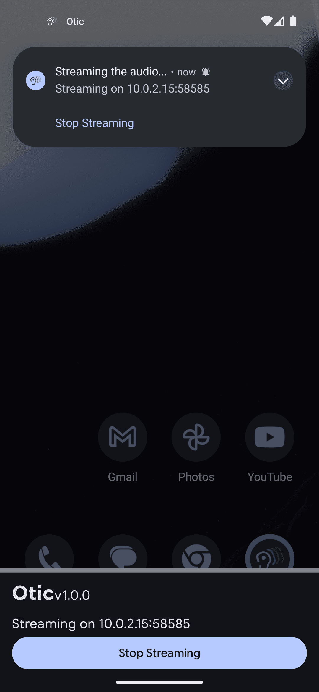 Screenshot of Otic