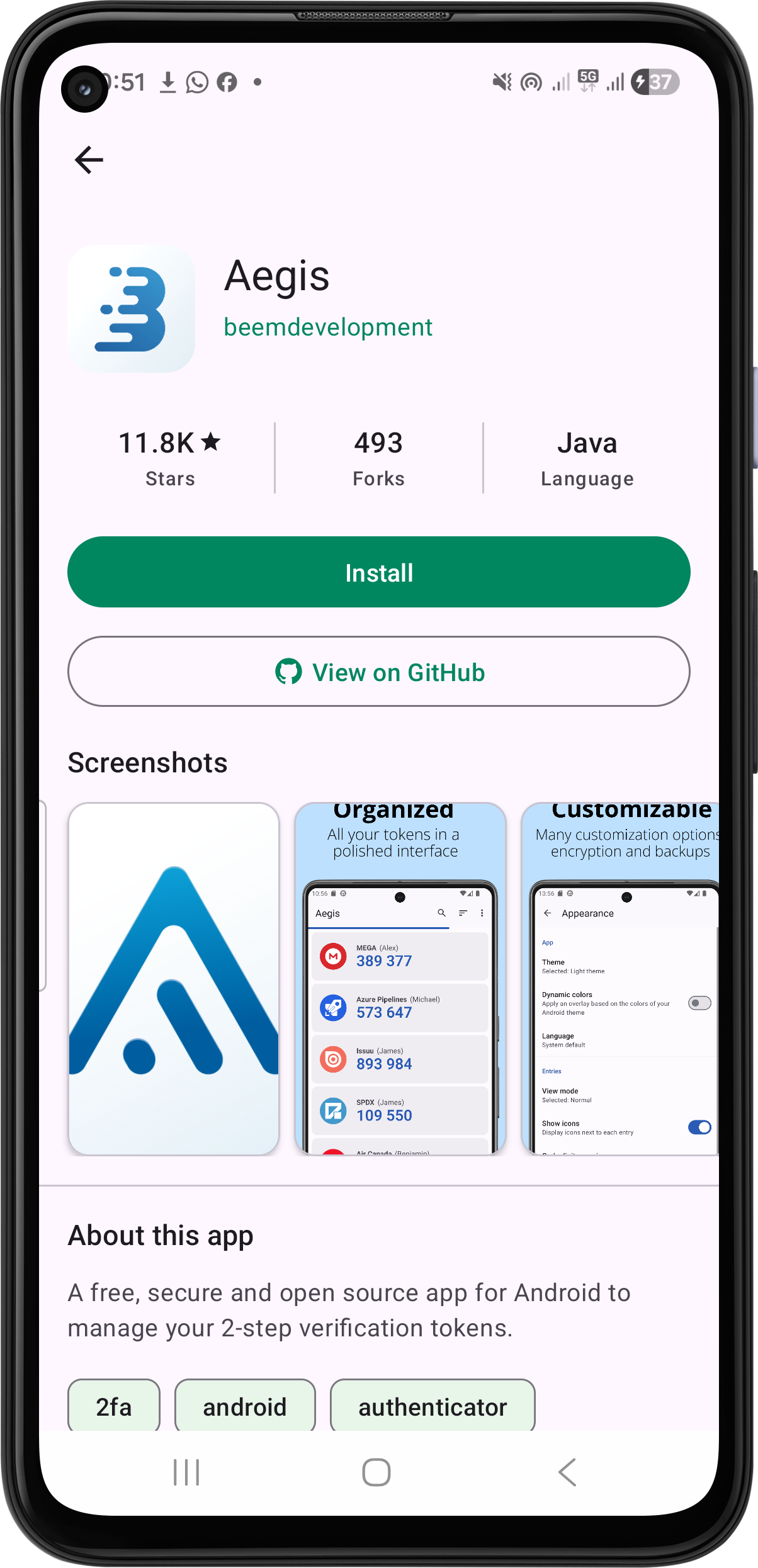 Screenshot of RepoStore