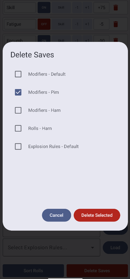 Screenshot of Noppa Dice Roller