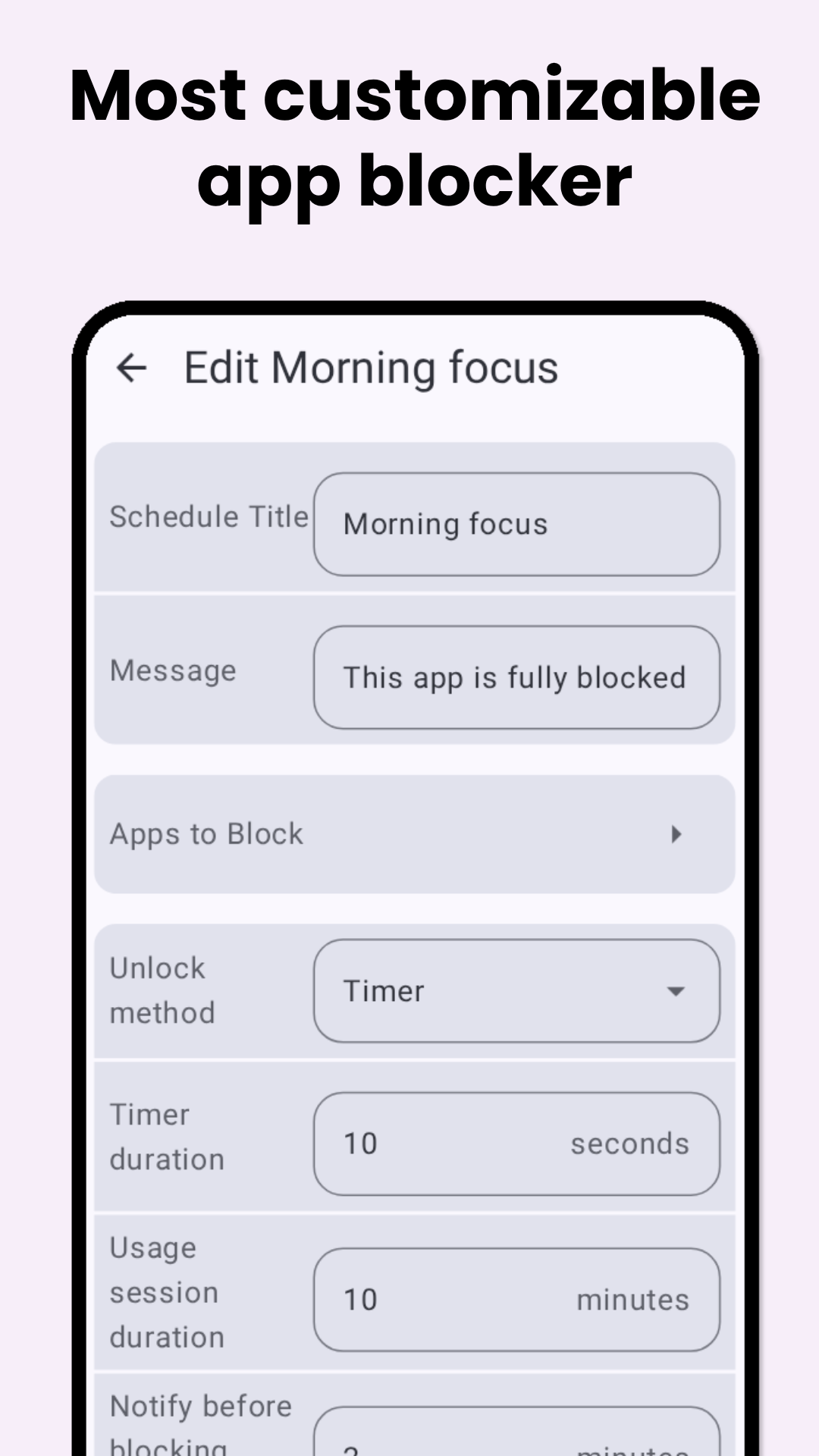 Screenshot of Zenwell: Stop doomscrolling