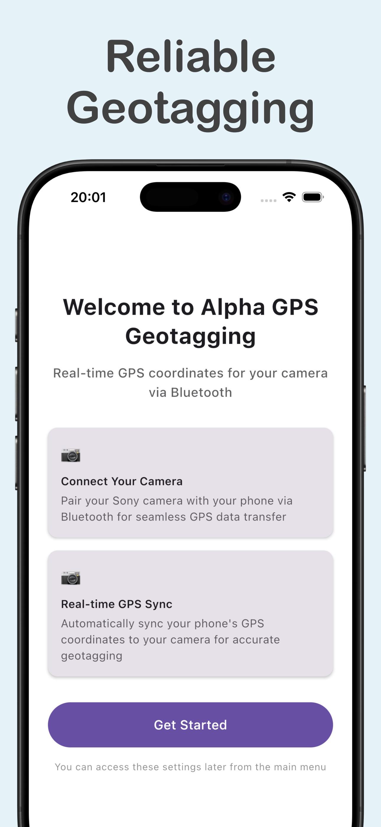 Screenshot of Alpha GPS