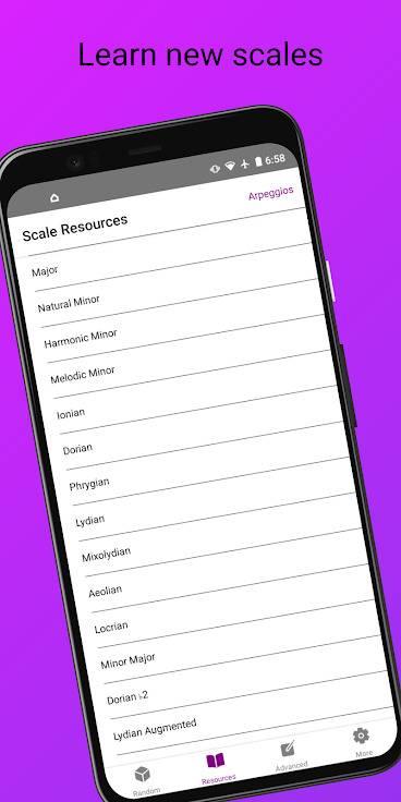 Screenshot of Scale Practice