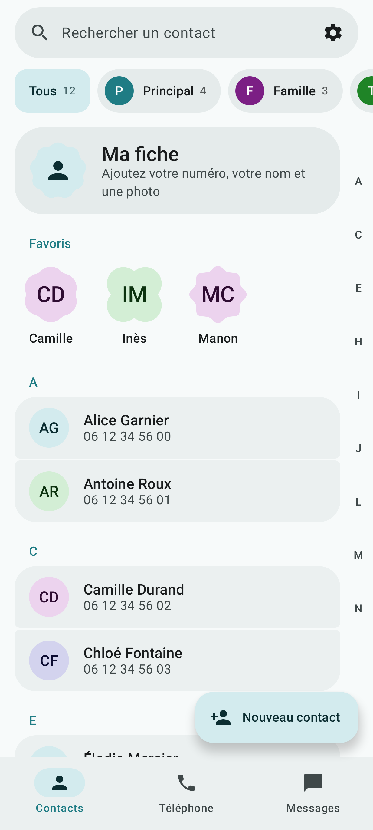 Screenshot of Seca Contacts