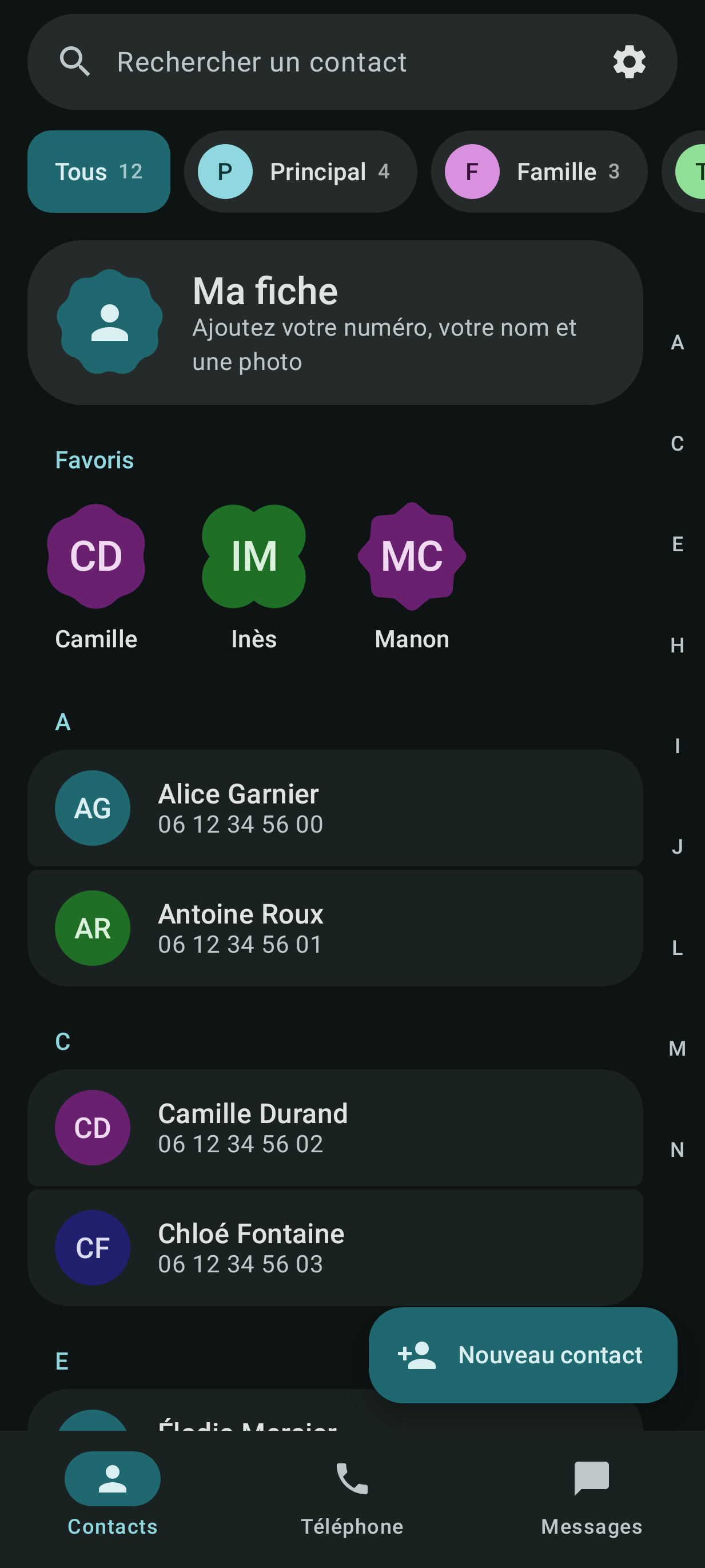 Screenshot of Seca Contacts