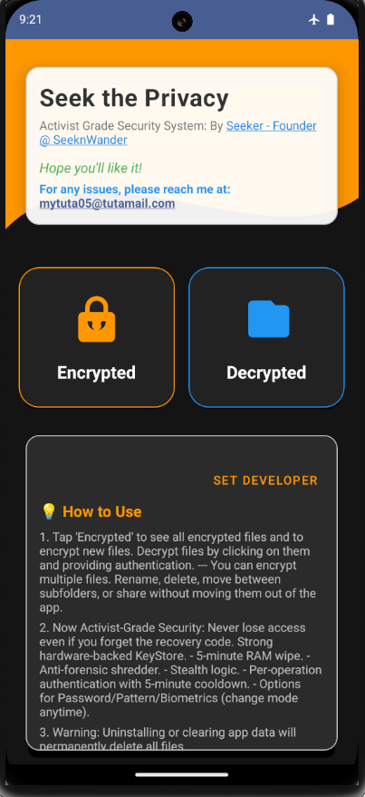 Screenshot of SeekPrivacy