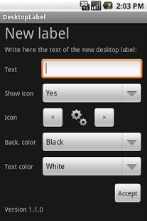 Screenshot of DesktopLabel
