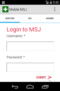 Screenshot of Mobile MSJ