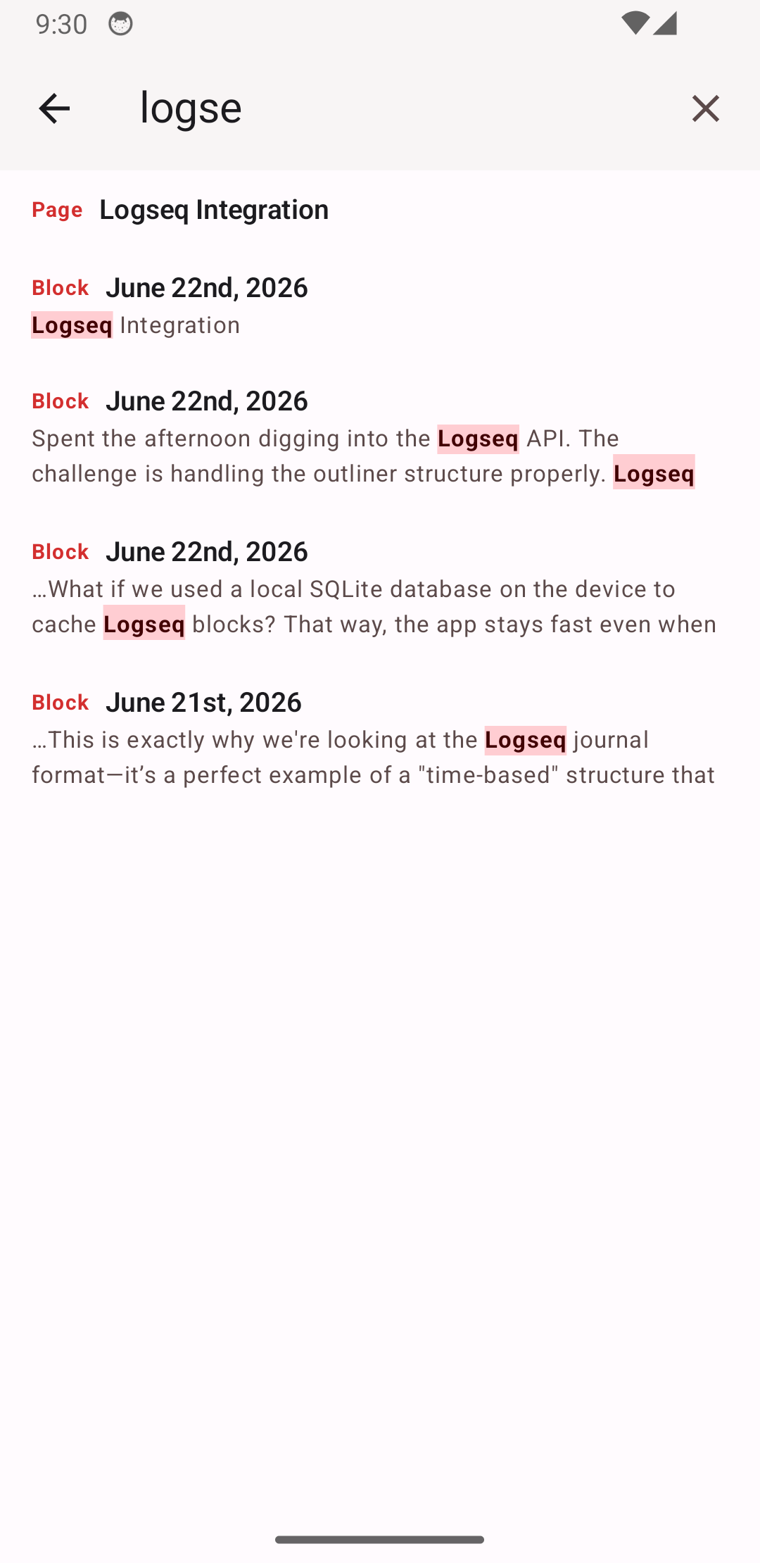 Screenshot of FastLog