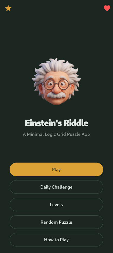 Screenshot of Einstein's Riddle