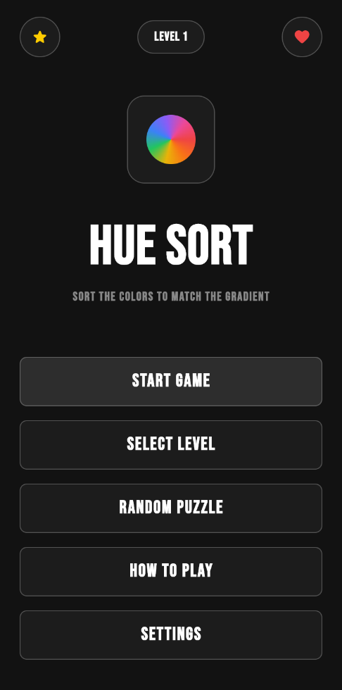 Screenshot of Hue Sort