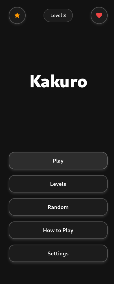 Screenshot of Kakuro