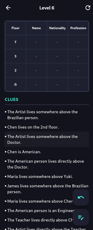 Screenshot of Matrix Puzzle