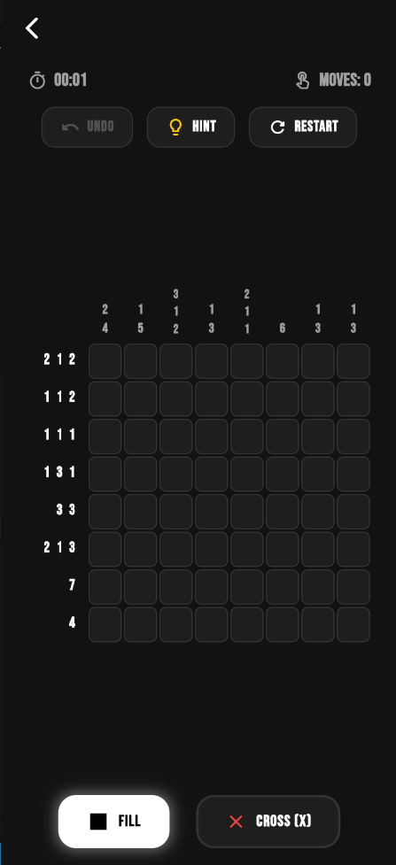 Screenshot of Nonogram