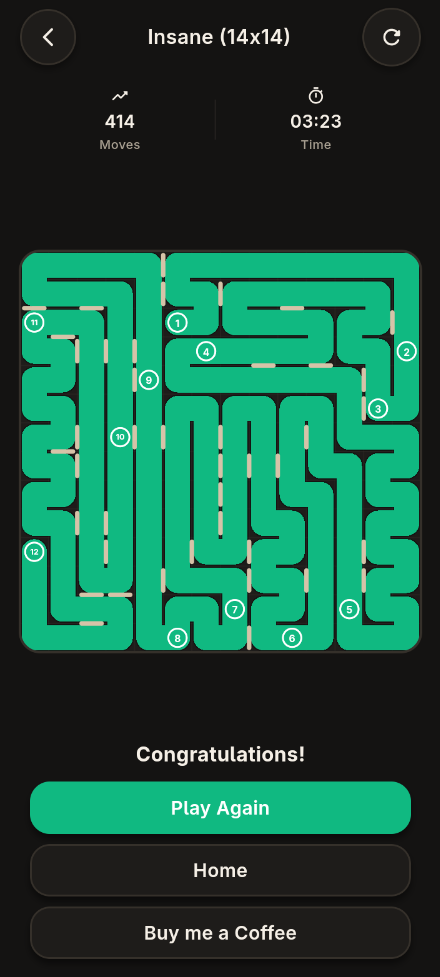 Screenshot of One Line Puzzle