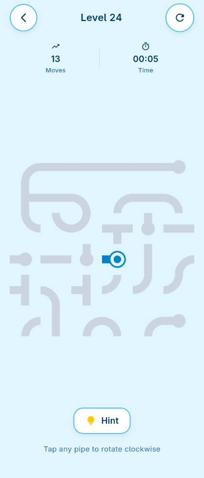 Screenshot of Pipes: Water Flow Puzzle