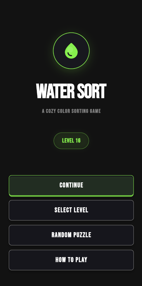 Screenshot of Water Sort