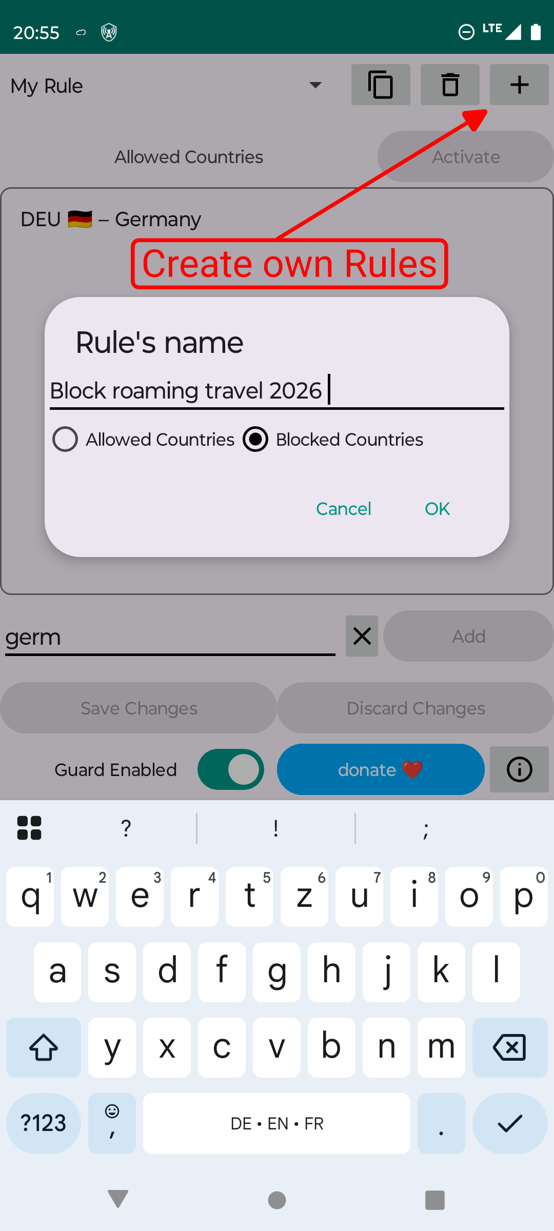 Screenshot of Roaming Borders