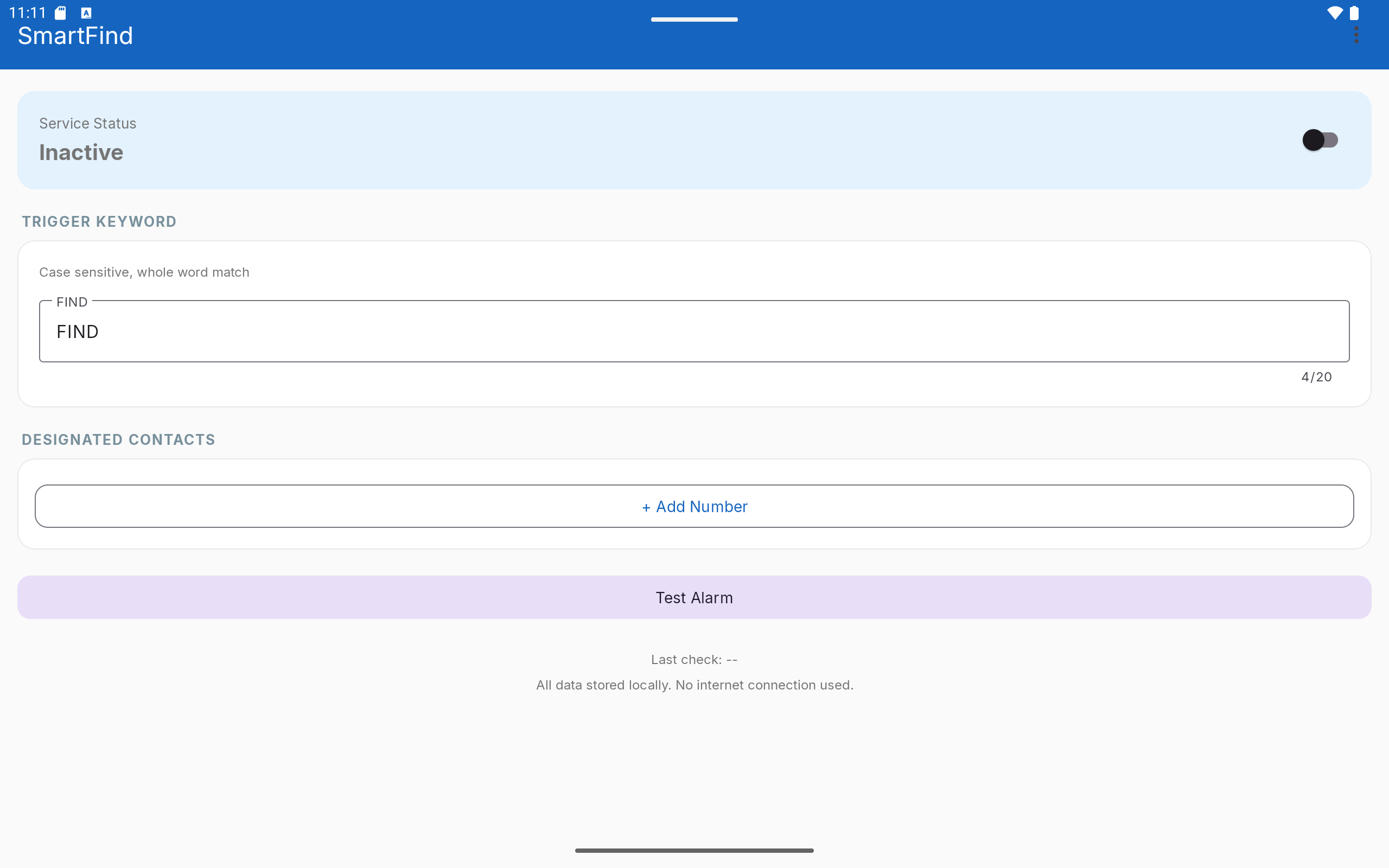 Screenshot of SmartFind