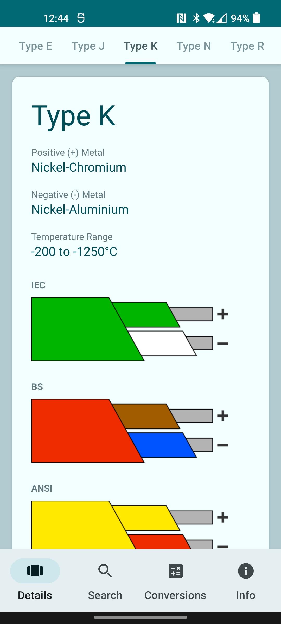 Screenshot of Thermocouples