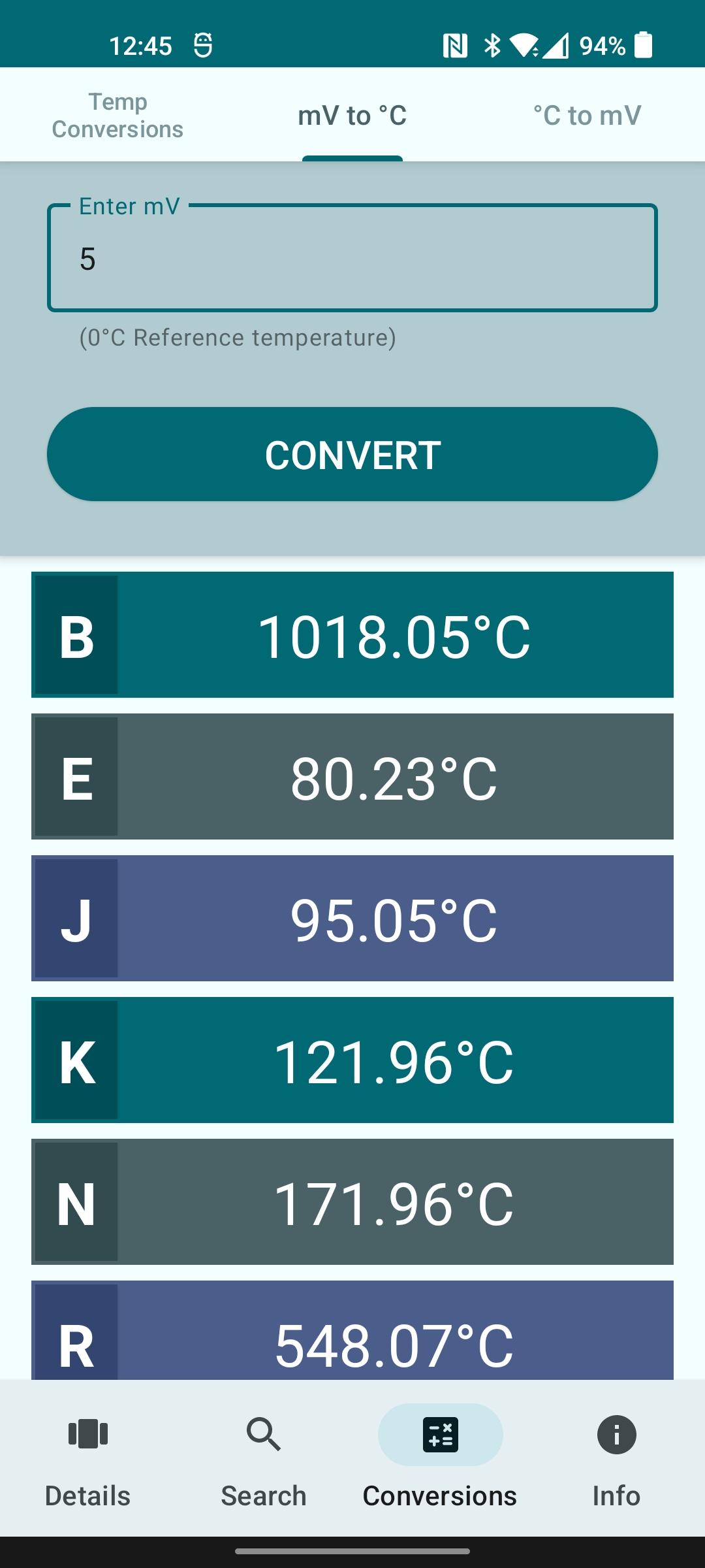 Screenshot of Thermocouples
