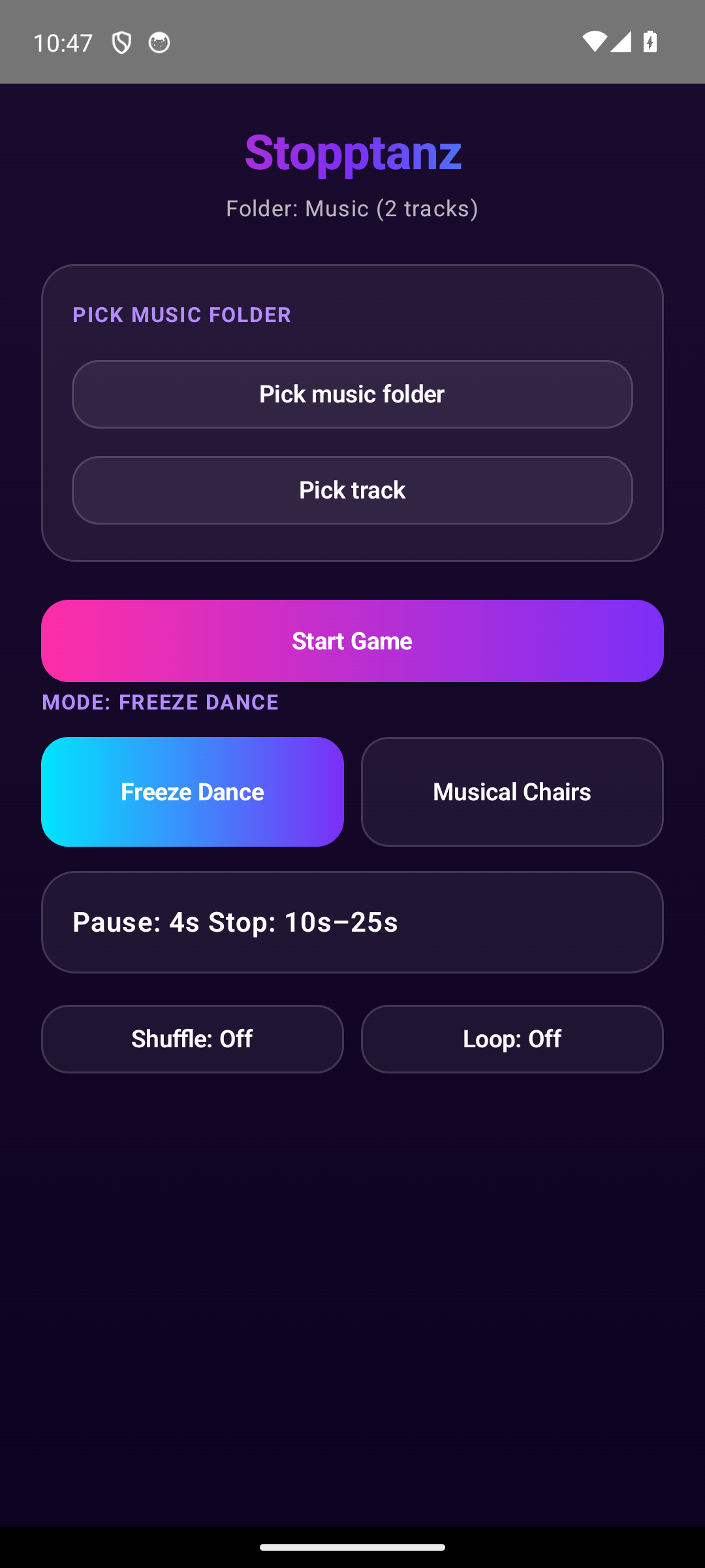 Screenshot of Stopptanz
