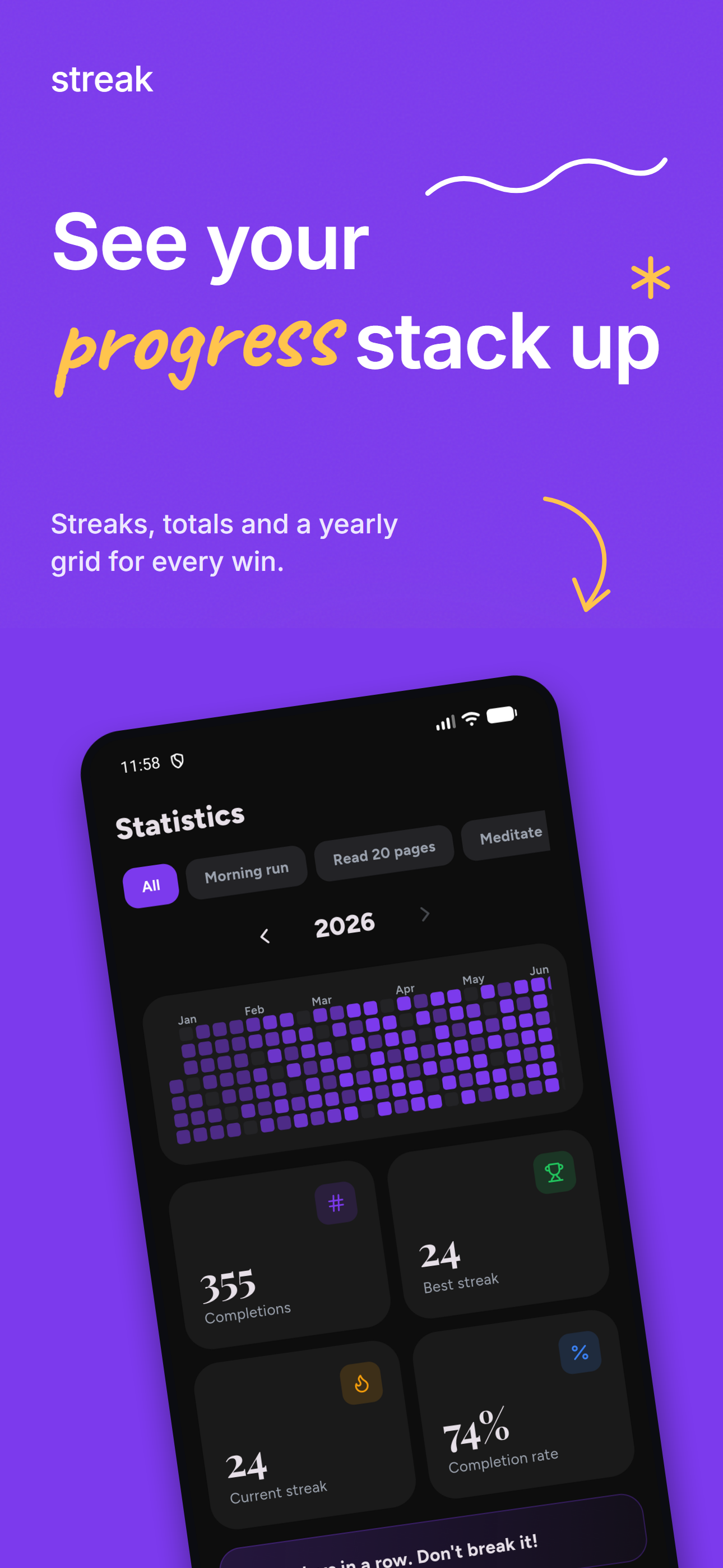 Screenshot of Streak