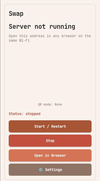 Screenshot of Swap