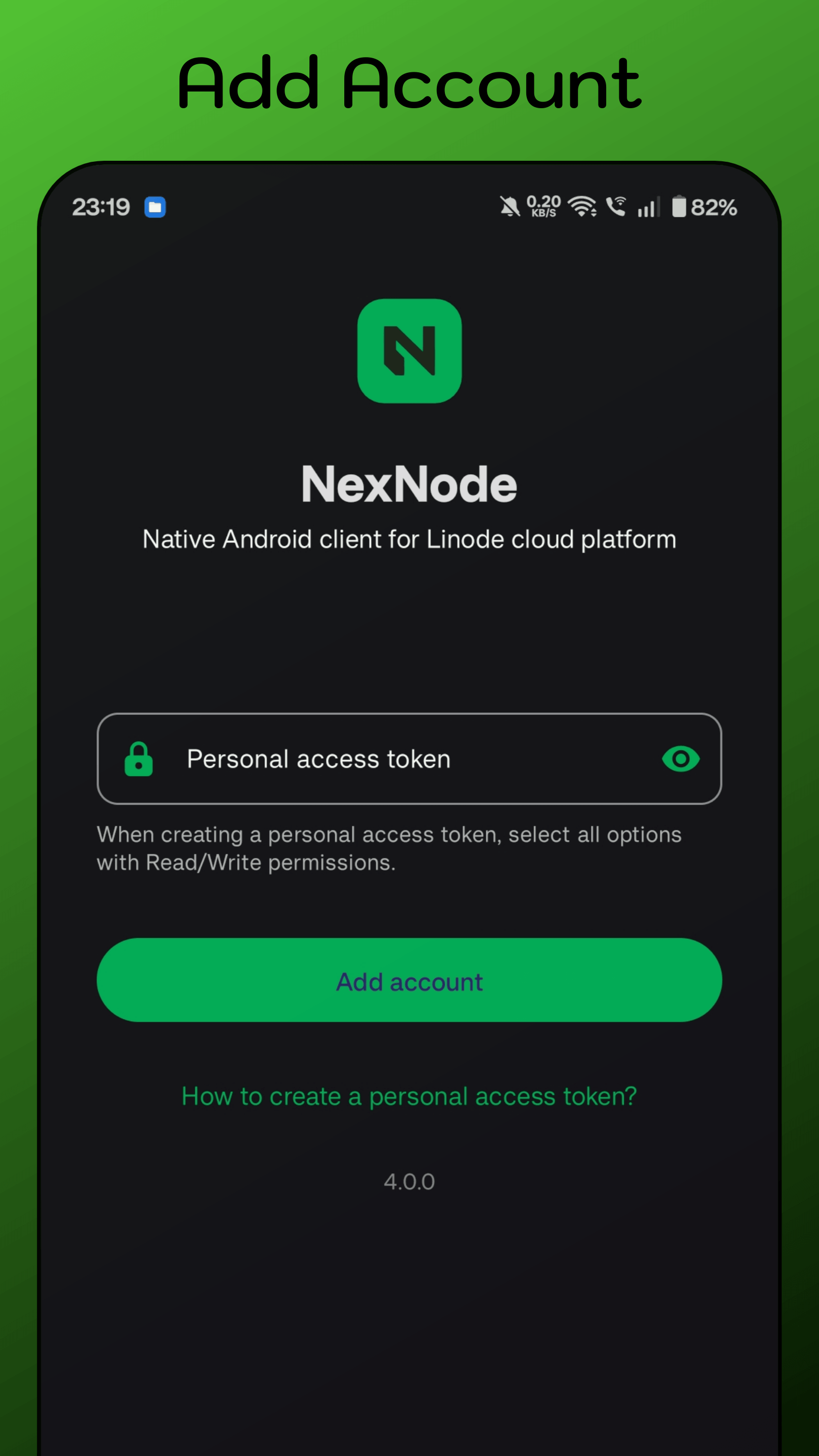 Screenshot of NexNode for Linode Cloud