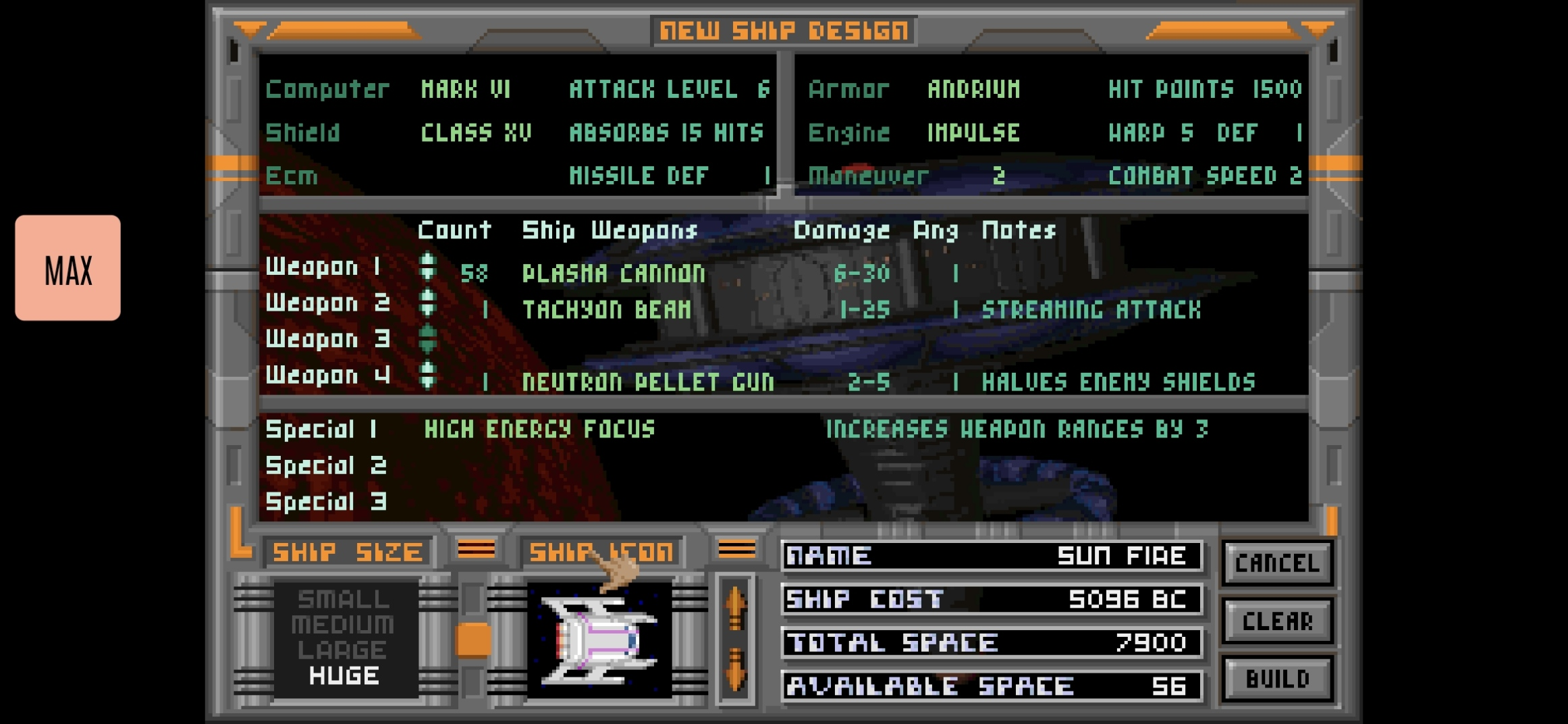 Screenshot of Orion Master
