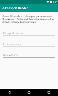 Screenshot of e-Passport Reader