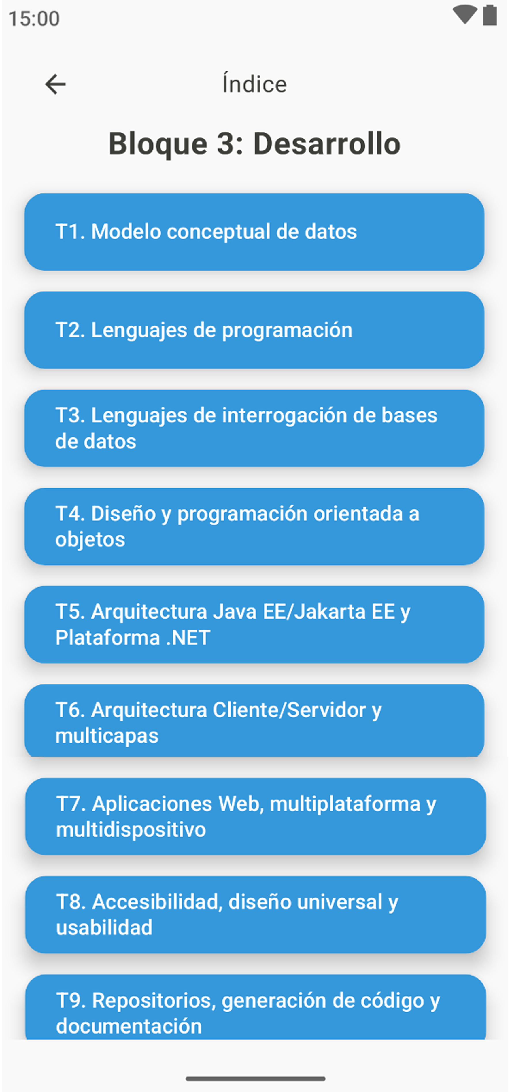 Screenshot of EstudiaTAI