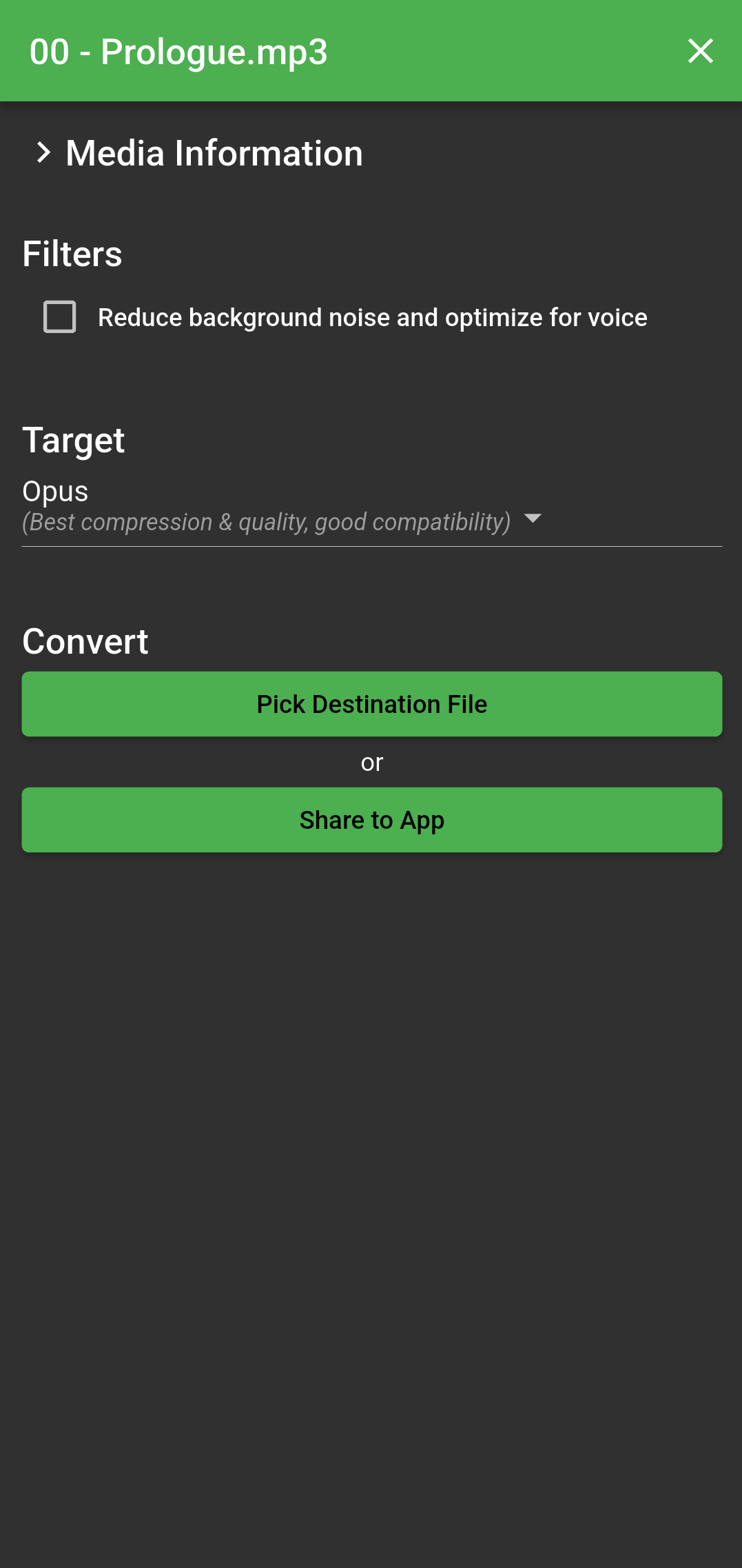 Screenshot of Simple Audio Converter