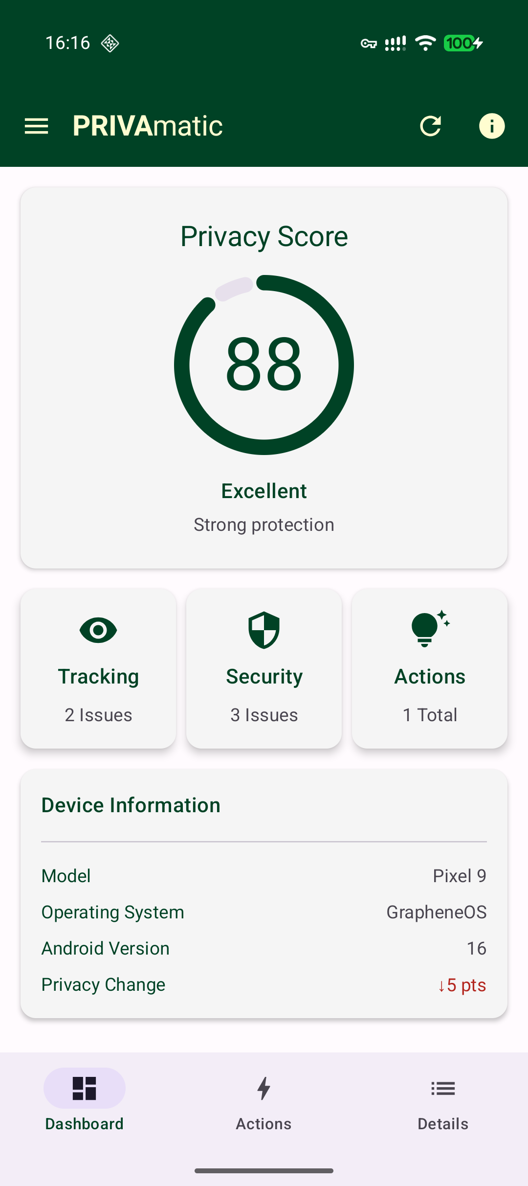 Screenshot of Privamatic
