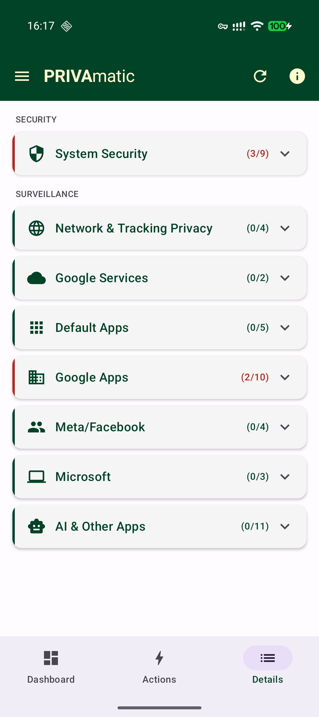 Screenshot of Privamatic