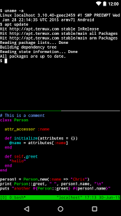 Screenshot of Termux