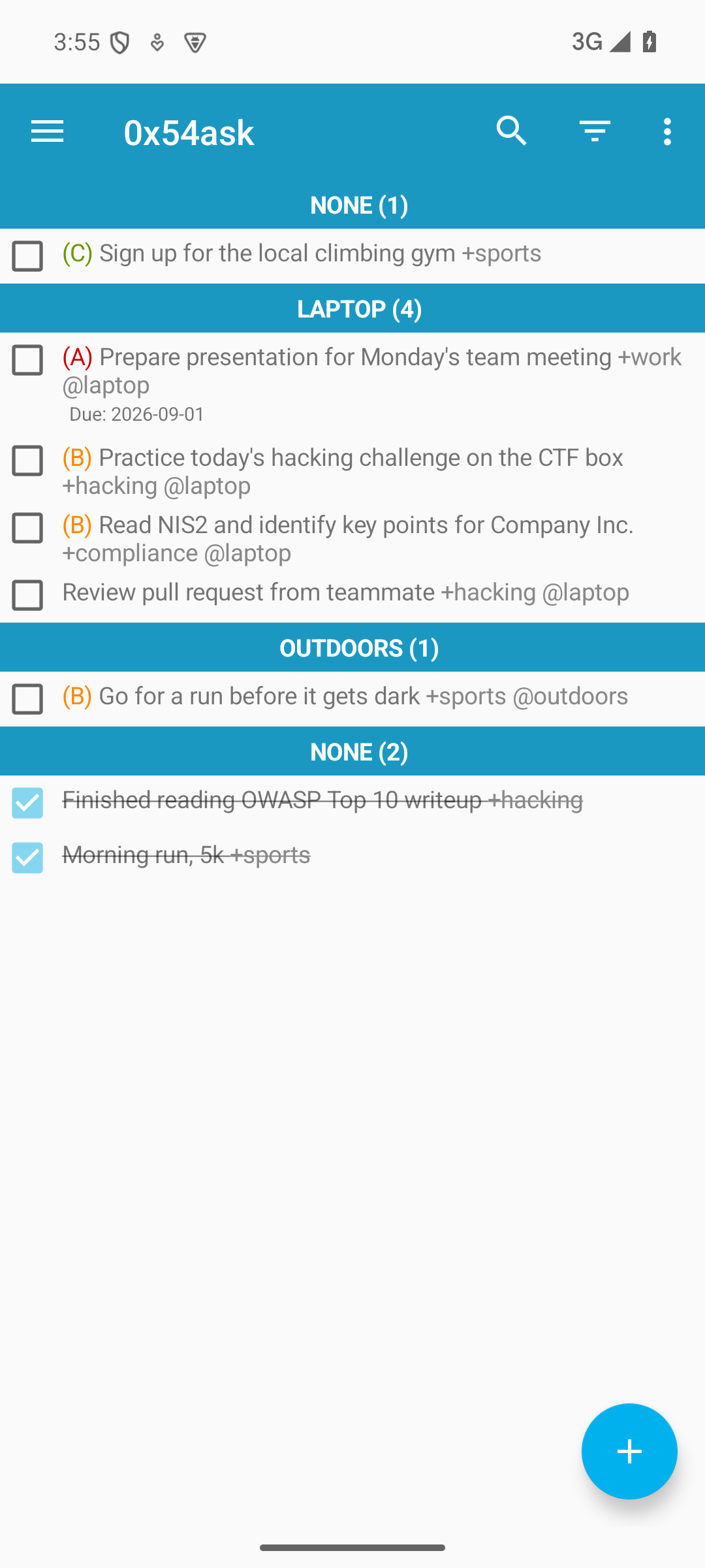 Screenshot of 0x54ask