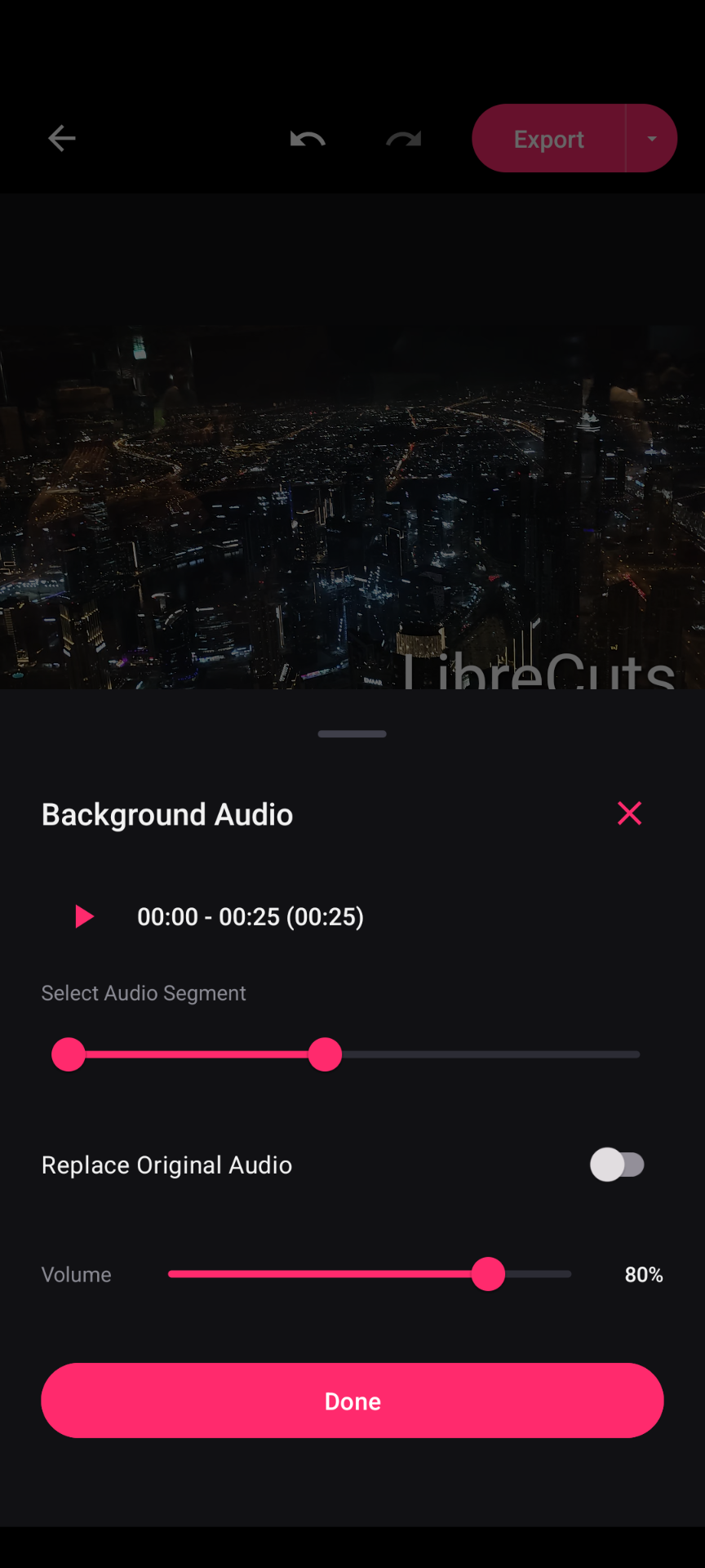 Screenshot of LibreCuts Beta