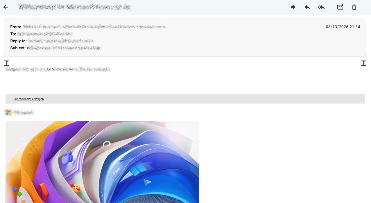 Screenshot of Slow Mail
